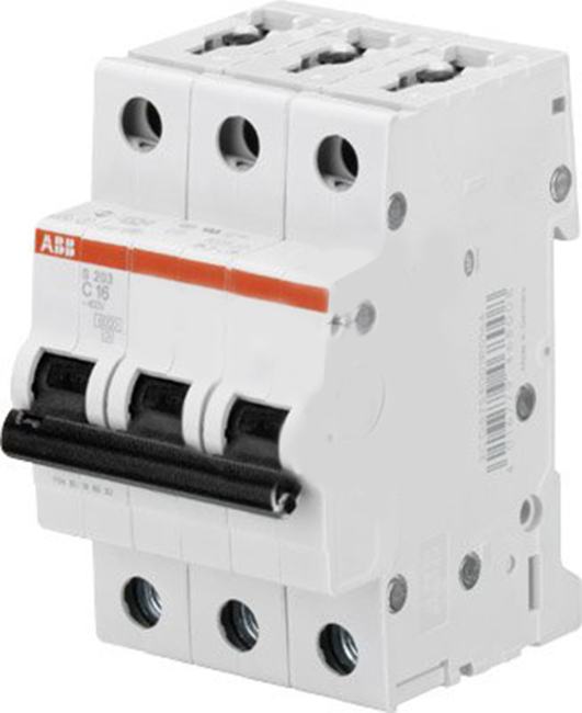 ABB 2CDS253001R0044 Выключатель автоматический трехполюсный 4А С S203 6кА  (S203 C4) (2CDS253001R0044)