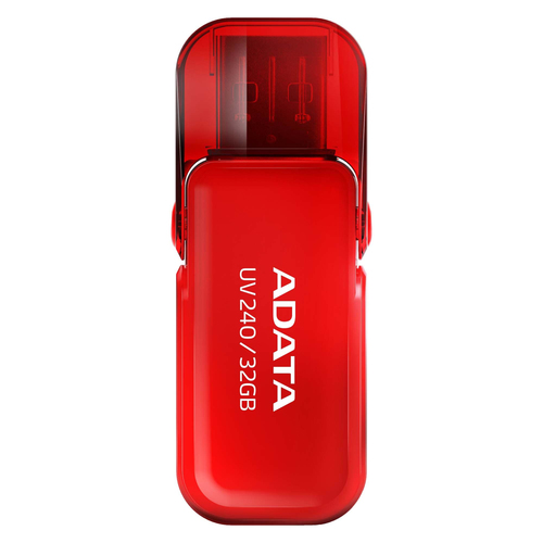 USB накопитель ADATA - UV240, USB Type A (USB 2.0), 32 ГБ, цвет красный, AUV240-32G-RRD