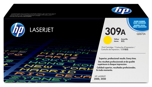 (Спец.цена) Оригинальный картридж HP Q2672A (309A) для принтера HP Color LaserJet 3500/ 3550/ 3550n yellow, 4000 страниц