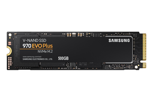 Твердотельный диск 500GB Samsung 970 EVO plus, M.2, PCI-E 3.0 x4, 3D TLC NAND [R/W - 3500/3200 MB/s]