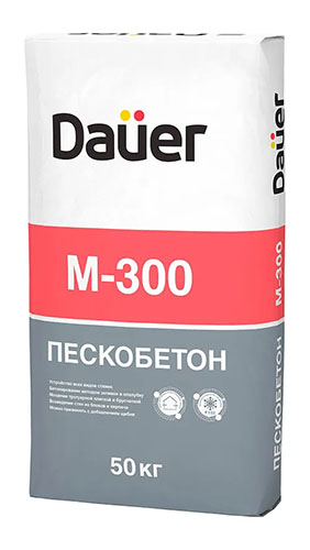 Dauer Сухая смесь М-300 Пескобетон, 50 кг