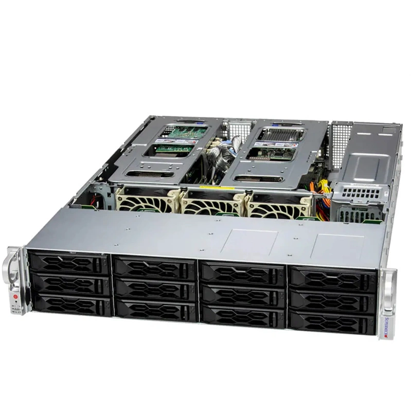 Серверная платформа Supermicro SuperServer 2U 621C-TN12R/2x6526Y/4x64Gb/1x480Gb SATA/2x10Gb SFP+/12LFF+2SFF rear/SFT-DCMS-SINGLE/4th config