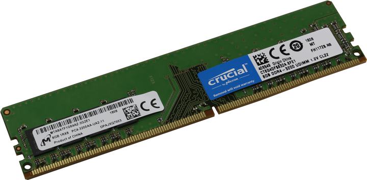 Оперативная память Crucial Premier, DDR4, 8GB (1x8GB), 3200 MHz, CL22