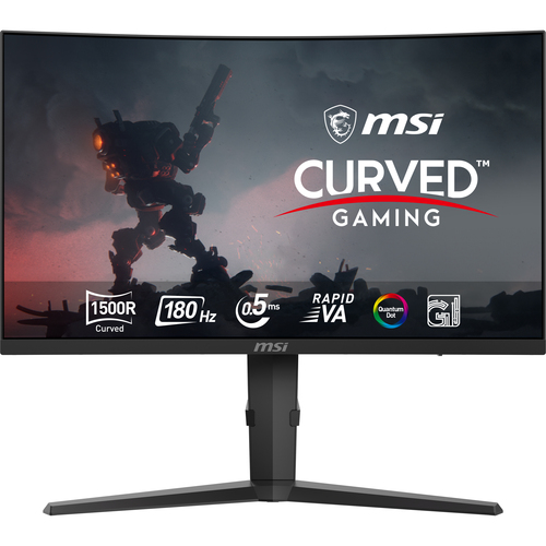 Монитор 27" MSI MAG 275CQRF QD E2 VA 2560x1440, 180 Гц, 0.5 мс, 16:9, 300 кд/м2, 2xHDMI, 1хDP, 1хUSB-C, 1x3.5 мм, изогнутый, черный