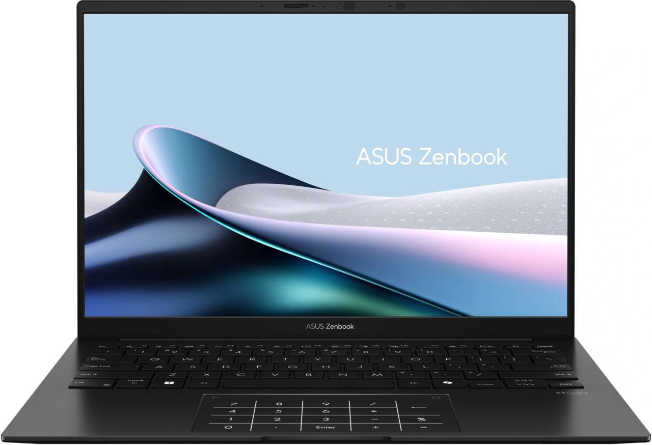 Ноутбук Asus Zenbook 14 UM3406GA-QD130 - 14", 1920x1200 (WUXGA), 600-nit, AMD Ryzen AI 5 430 2000MHz, LPDDR5X 32 ГБ, SSD 512 ГБ, AMD Radeon, Bluetooth, Wi-Fi, 4cell, чёрный, ОС не установлена, 90NB17R1-M006H0