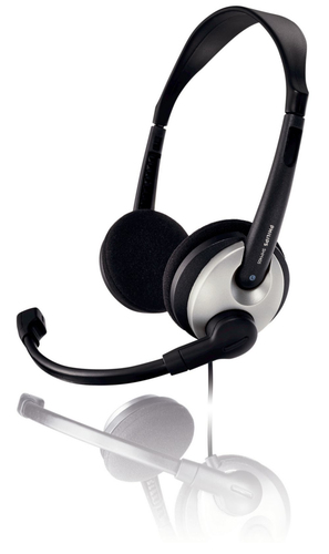 Наушники с микрофоном PHILIPS SHM7400 (с регулятором  громкости, шнур 3м)