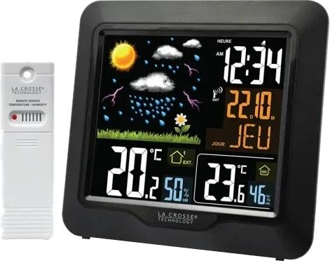 Домашняя Погодная станция с цветным экраном LaCrosse WS6820  с цветным  экраном. Цвет: черный