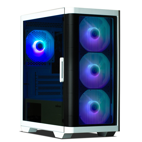 корпус ZALMAN M4 White, MATX, WHITE, WINDOW, 1xCombo (3.5'' or 2.5''), 1x3.5", 2x2.5", 1xUSB2.0, 2xUSB3.0, FRONT 3x120mm ARGB, REAR 1x120mm ARGB