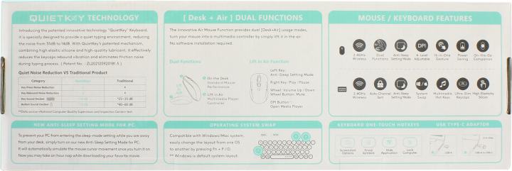 A4Tech Fstyler Wireless FG3300 Air 2 Blue (Кл-ра, USB, FM+Мышь,4кн,  Roll, USB, FM)