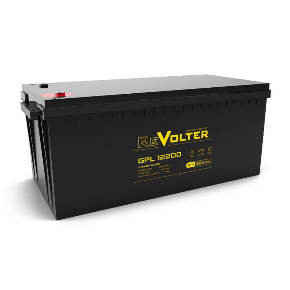Аккумулятор ReVolter GPL 12200, 12В, 200Ач, AGM