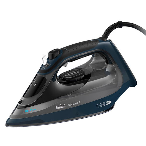 Braun Утюг Braun TexStyle 9 SI9682DB черный (3200 Вт/ подошва - анодированный алюминий/ паровой удар - 260 г/мин/ 2,5 м/ автоотключение)