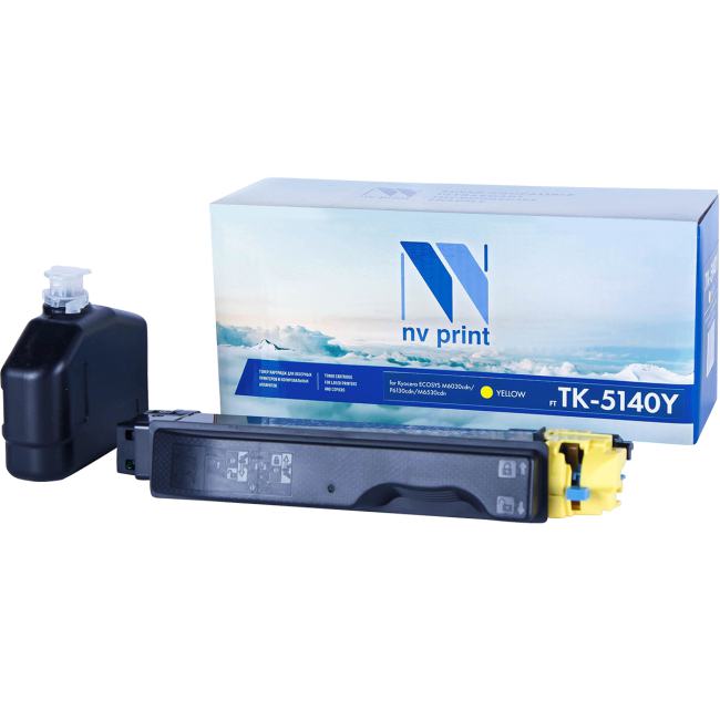 Картридж NVP совместимый NV-TK-5140 Yellow для Kyocera ECOSYS  M6030cdn/  M6530cdn/  P6130cdn (5000k)