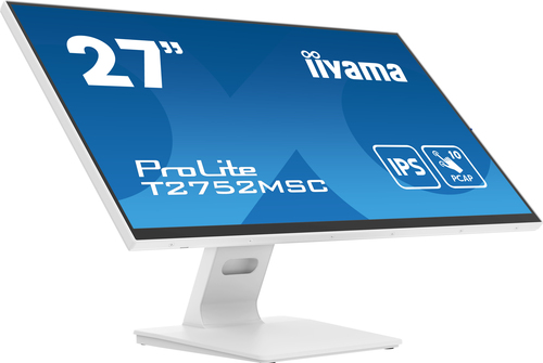 T2752MSC-W1 - Монитор, iiyama, ProLite PLT2752M, T2752MSC-W1, 27", 1920x1080, IPS, 16:9, 60 Гц, 400 кд/м2, 5 мс, 16.7М, 1000:1, 178/178, HDMI*1, DP*1, USB*2, Mini jack, Регулировка наклона, Белый