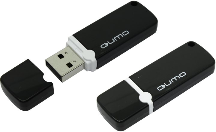 Qumo Optiva <QM8GUD-OP2-Black> USB2.0 Flash  Drive 8Gb (RTL)