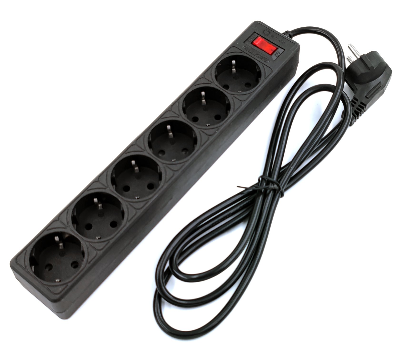 5bites <SP6B-530> Black <3м> (6 розеток)
