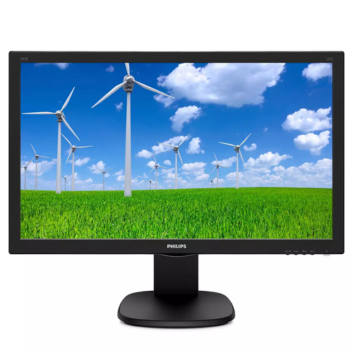 МОНИТОР 23.6" PHILIPS 243S5LHMB/00 Black  с поворотом экрана (LED, 1920x1080, 1 ms, 170°/160°, 250 cd/m, 10M:1, +HDMI, +MM)
