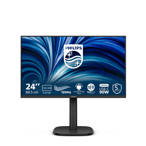 Монитор Philips 24B2U3301 23,8" 1920x1080 IPS 120Hz 4ms 300cd   1xHDMI 1xDP 1xDP Out 4xUSB 3.2 1xUSB-C 90W LAN  2Wx2 HAS 150mm Internal Black 100x100/ Philips 24B2U3301 23,8" 1920x1080 IPS 120Hz 4ms 300cd   1xHDMI 1xDP 1xDP Out 4xUSB 3.2 1xUSB-C 90W LAN  2Wx2 HAS 150mm Internal Black 100x1006:9 BLACK HDMI