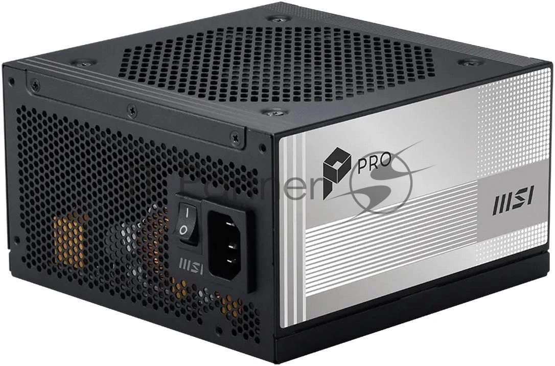 Блок питания MSI PRO A1000PL, 1000Вт, 80+ Platinum, 120мм, модульный, черный