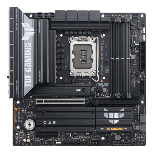 Материнская плата ASUS TUF GAMING B860M-PLUS WIFI, LGA 1851, Intel B860, 4xDDR5, 4xSATA, 3xM.2, 1xPCIe 5.0 x16, 1xPCIe x4, 1xUSB-C, 4xUSB-A 3.2 Gen 1, 2xUSB-A 3.2 Gen 2, 1xHDMI, 1xDP, 1x2.5Gb LAN, 7.1, mATX