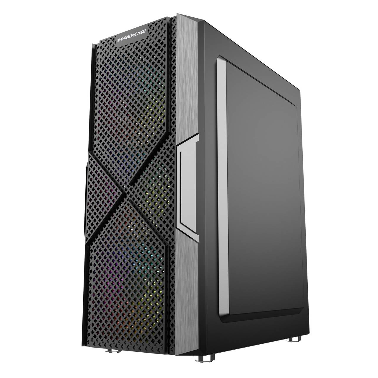 Powercase Mistral T4B, Tempered Glass, 4x 120mm 5-color fan, чёрный, ATX