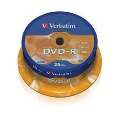 Verbatim Диски DVD-R   4.7Gb 16-х, 25шт, Cake Box
