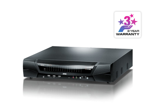 Переключатель KVM Aten KN4164V-AX-G switch19", 5>64 порта/port PS/2/USB/SUN/RS232, без  доп.  модулей,  (Virtual Media