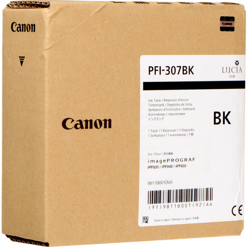 Картридж CANON PFI-307 BK черный,  330 мл