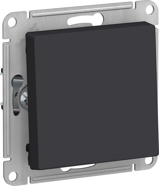 Выключатель Schneider Electric ATN001011, AtlasDesign, 1-клавишный, сх.1, 10АХ, карбон