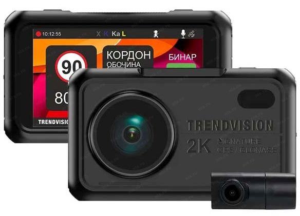 Видеорегистратор с радар-детектором TrendVision Hybrid Signature EVO Wi 2CH  GPS  черный