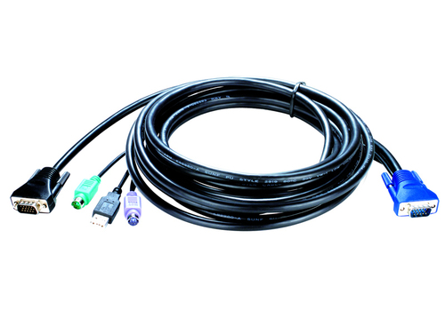 D-Link KVM-403 Кабель KVM для подключения клавиатуры, мыши и монитора, длина 5