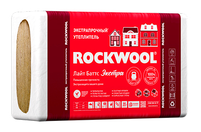 Минеральная вата ROCKWOOL Лайт Баттс Экстра (1000x600x50) 8 шт (4,8 м2, 0,24 м3) в упаковке