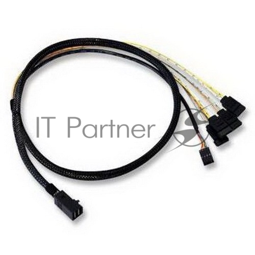 Кабель ACD-SFF8643-SATASB-10M, INT SFF8643-to-4*SATA+SB (MiniSAS HD -to- 4*SATA+SideBand internal cable) 100 см