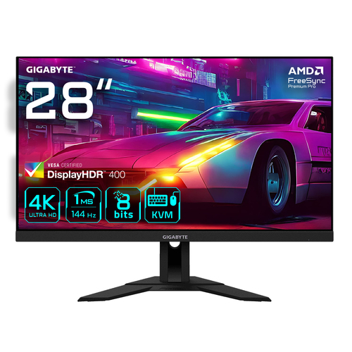 Монитор 28" Gigabyte M28U IPS 3840x2160, 144 Гц, 1 мс, 16:9, 300 кд/м2, 1хUSB, 1x3.5 мм, черный