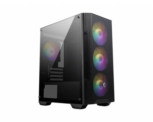 Корпус MSI MAG Forge M100A черный без БП mATX 2x120mm 2xUSB2.0 1xUSB3.0 audio bott PSU