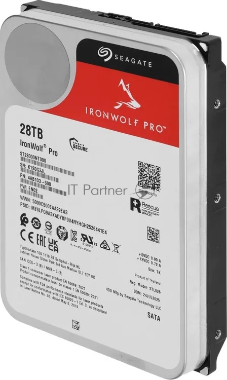 Жесткий диск HDD Seagate IronWolf Pro 28Tb 7200rpm SATA 512Mb 3.5"