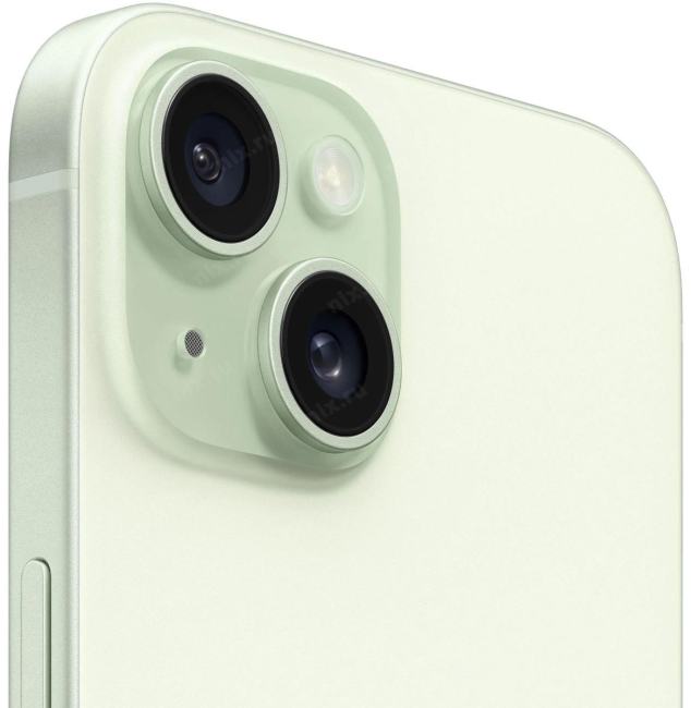 MTPA3HN/A Смартфон Apple A3090 iPhone 15 256Gb зеленый моноблок 3G 4G 1Sim 6.1" 1179x2556 iOS 17  48Mpix 802.11 a/b/g/n/