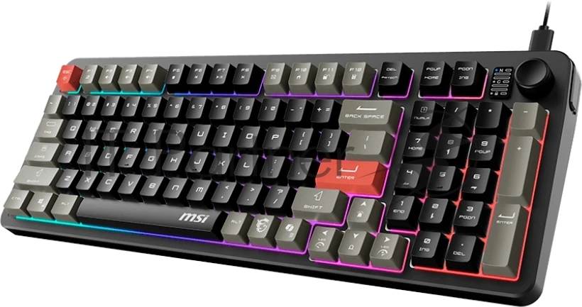 Клавиатура MSI Forge GK110 проводная, USB Type-A, чёрный