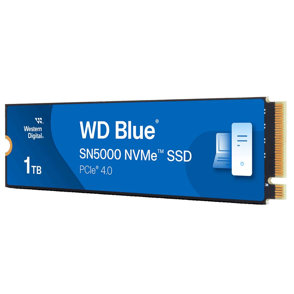 Western Digital Твердотельный M.2 2280 1TB Blue WDS100T4B0E PCIe Gen4 x4, NVMe