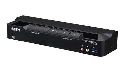 CS1944DPA-AT-G КВМ переключатель ATEN 4-Port USB 3.0 8K DisplayPort  Dual  Display  KVMP™ Switch