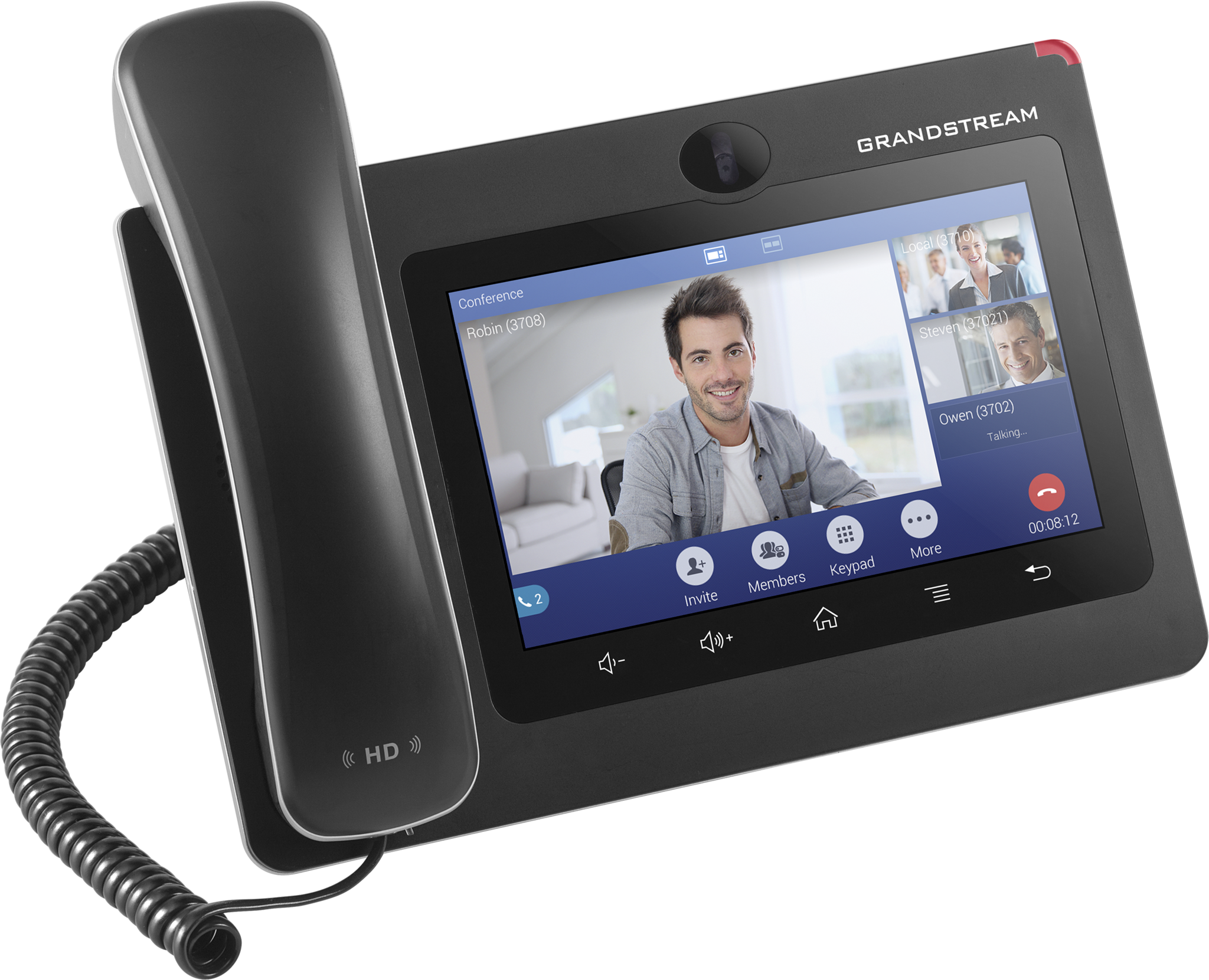 IP-видеотелефон Grandstream Networks GXV3370, 16 линий, PoE, 1GbE, Wi-Fi, Bluetooth
