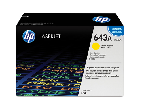 (Спец.цена) Оригинальный картридж HP Q5952A (643A) для принтера HP Color LaserJet 4700/ 4700n/ 4700dn/ 4700dtn/ 4730/ 4730x/ 4730xs/ 4730xm yellow, 10000 страниц