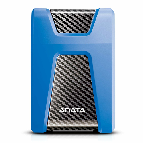 Внешний жесткий диск/ Portable HDD 2TB ADATA HD650 (Blue), Silicone, USB 3.2 Gen1, 121x81x21mm, 201g /3 года/