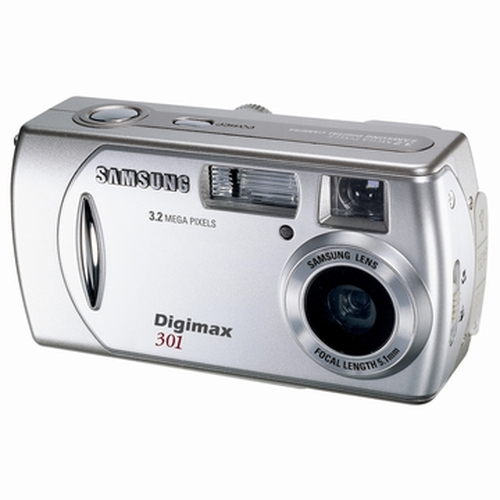Samsung Digimax 301 (3.2Mpx, 33mm, F3.5, JPG, SD/MMC, 1.6",  USB, TV, AAx2)