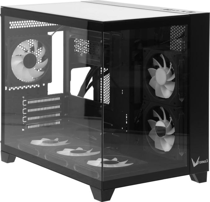 CRYSTAL Z9MLFLOE Корпус Formula Crystal Z9ML Floe черный без БП mATX 1xUSB3.0  1xUSB3.1  audio  bott PSU