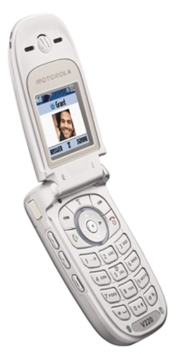 Motorola V220 Sil/Silver (900/1800/1900,Shell,LCD120x120@64k+96x32,GPRS+USB,внеш.ант,фото,MMS,Li-Ion  820mAh,  91г.)