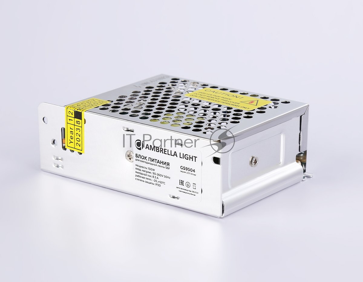 Блок питания 12V 100W 8.3A IP20 90-260V 110*78*37