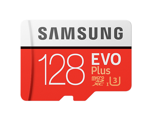 Samsung EVO Plus <MB-MC128HA/RU> microSDXC Memory Card 128Gb Class10 UHS-I U3+  microSD--> SD Adapter