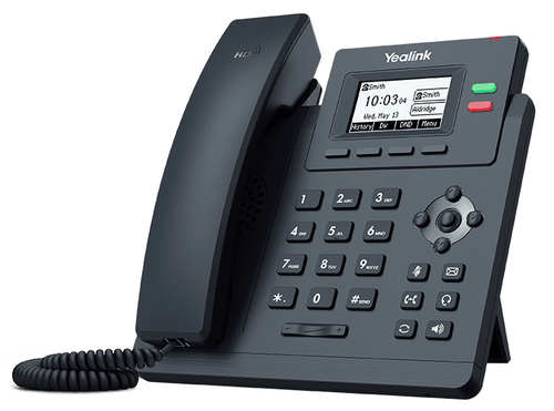 IP-телефон Yealink - SIP-T31P, 1xLAN 10/100 Мб/с, 1xWAN 10/100 Мб/с, SIP, LCD, PoE, headphone in, серый, SIP-T31P