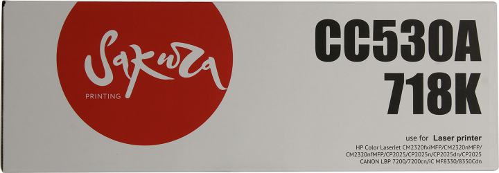 Картридж SAKURA CC530A/718K Black  для HP CP2020/CP2025/CM2320