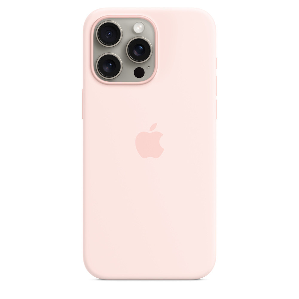 Чехол Apple iPhone 15 Pro Max Silicone Case with MagSafe Light Pink / Светло-розовый